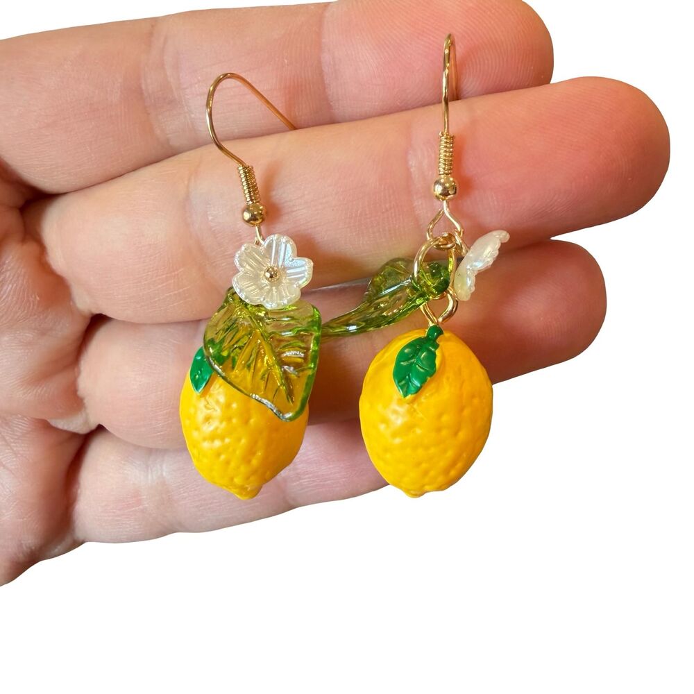 Lemon Drop Earrings Gorgeous Lemon Dangling Earrings